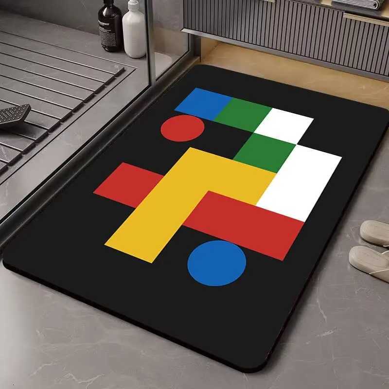 Toilet floor mat Household bathroom door non-slip mat Soft diatom mud absorbent foot pad Wash basin Toilet carpet C2511142-image-1084726643