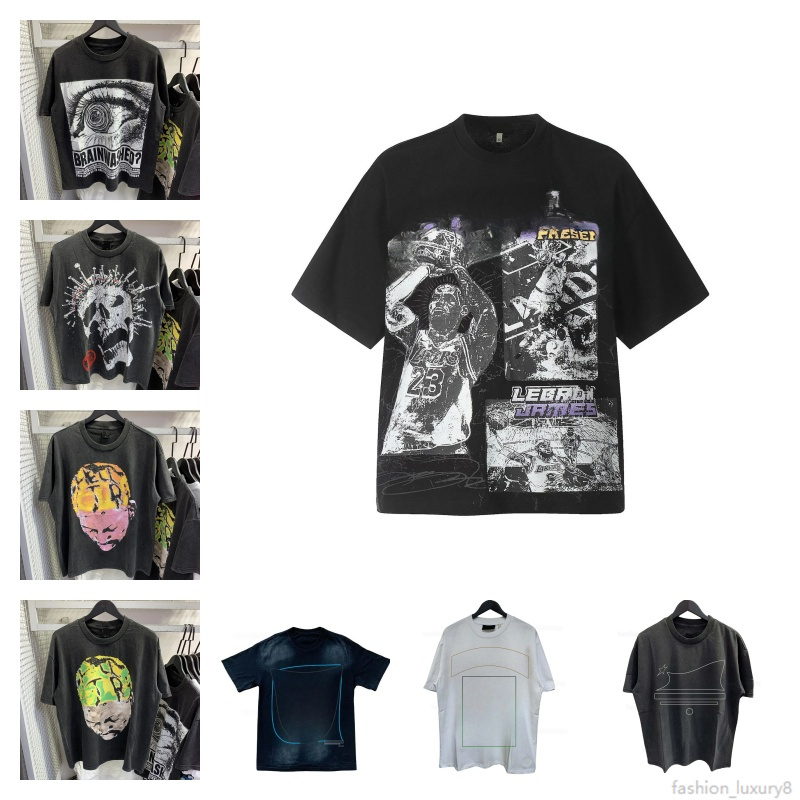 T-shirt de créateur pour enfants, t-shirt graphique, pull ample pour filles et garçons, décontracté, lavage à l'acide, t-shirt vintage, hip hop,