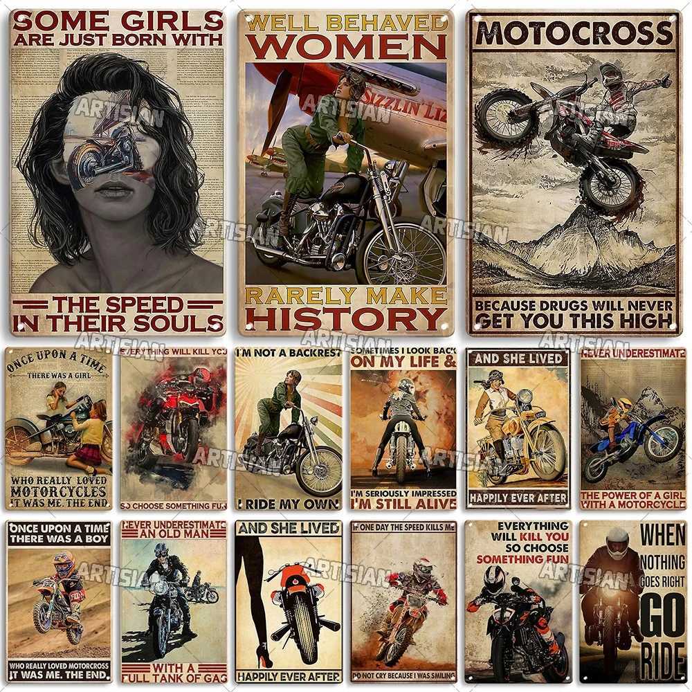 Artisian Riding Metal Plaque Motorcycle Tin Poster Motorbike Decorative Sign Wall Decor Garage Bar Pub Club Hotel Cafe KitchenM251114-image-1084653625