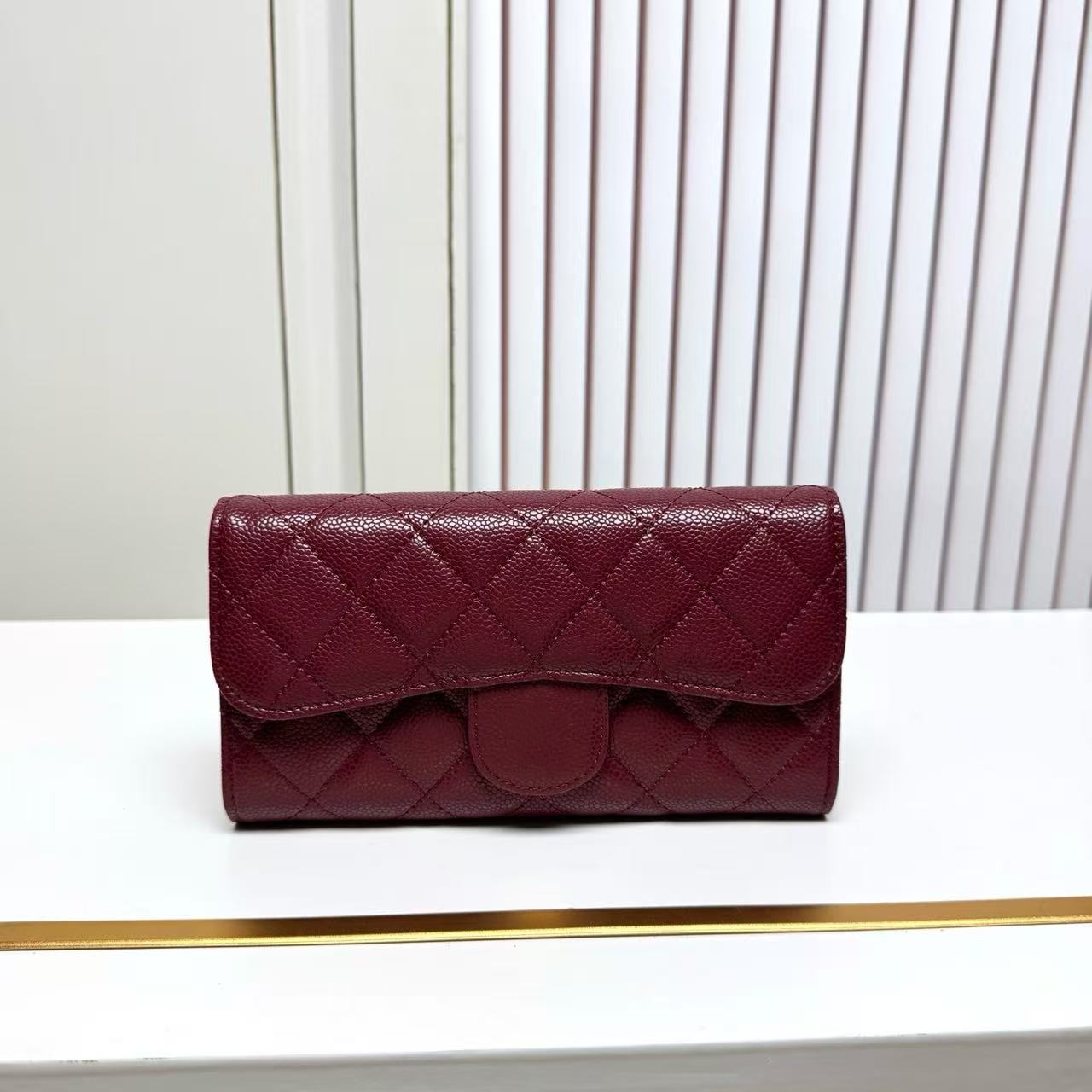 Designer Wallet Long Caviar Genuine Leather Business Clutch For Men Women Card Holder Gift Box Luxury Real Leather Letter Coin Purse Hand Bag