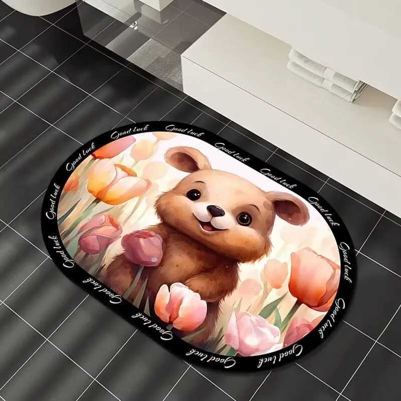 Bathroom soft diatom mud floor mat toilet door toilet water absorption non-slip quick drying household foot mat C251114-image-1084690918