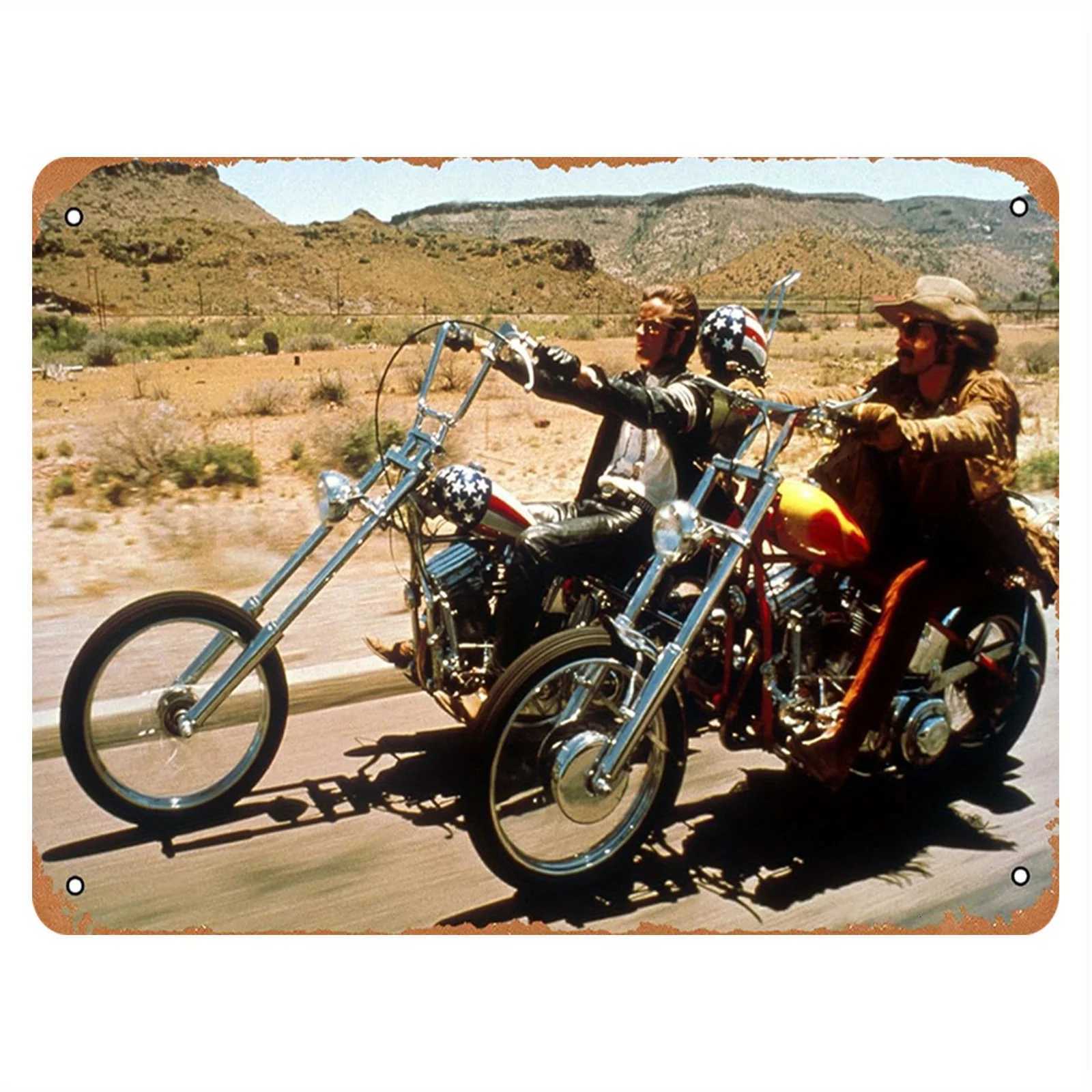 Easy Rider Movie Inspired Metal Sign Vintage Style Motorcycle Wall Decor Waterproof Weather-Resistant Outdoor-IndoorM251114-image-1084654392