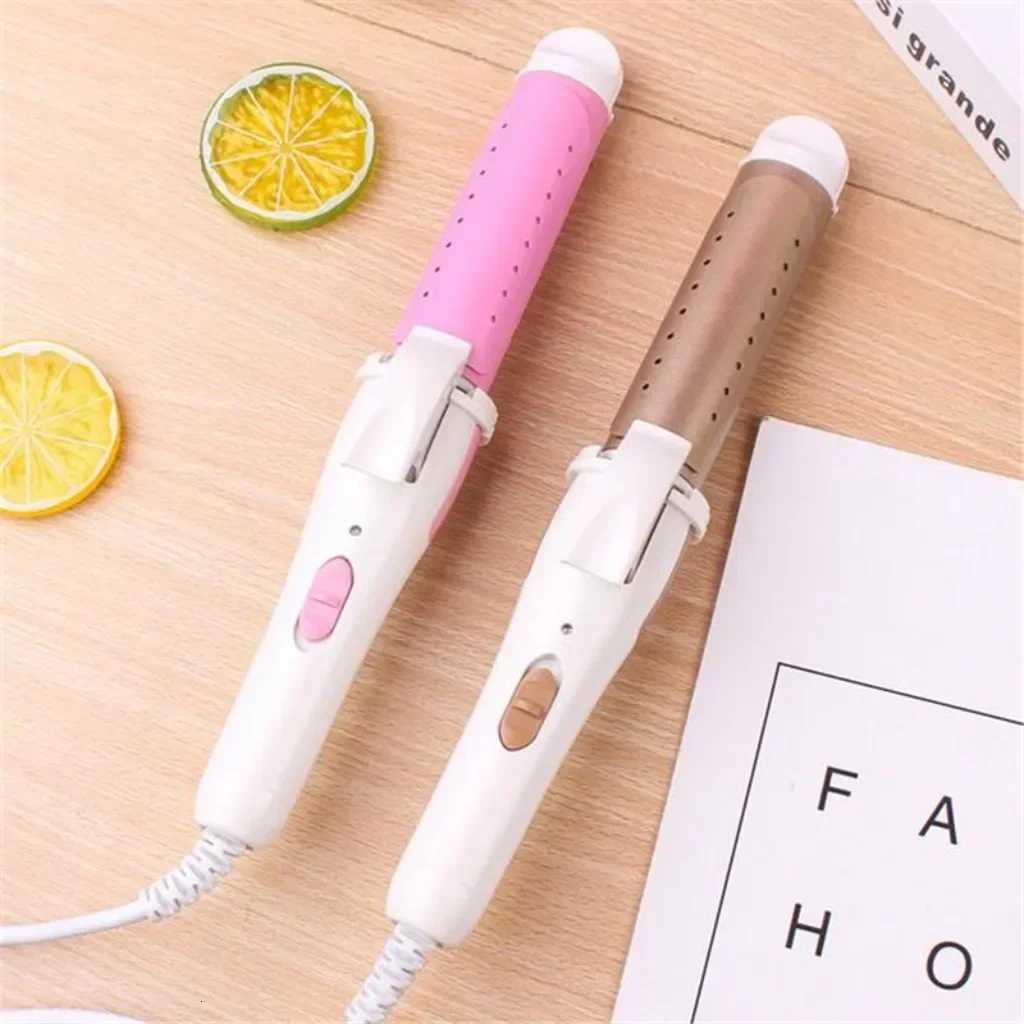 Multifunction 3 In 1 Gold Ceramic Hair Curler Hair Curling Iron Straightener Heated Roller Professional Hair Styling ToolsT251114-image-1084588645