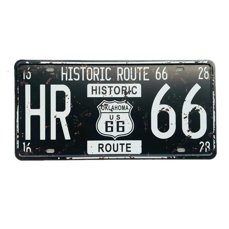 1wRoute 66 Car Metal Sign Metal Plate Car Number Metal Tin Signs Bar Pub Cafe Home Wall DecorM251114-image-1084653374