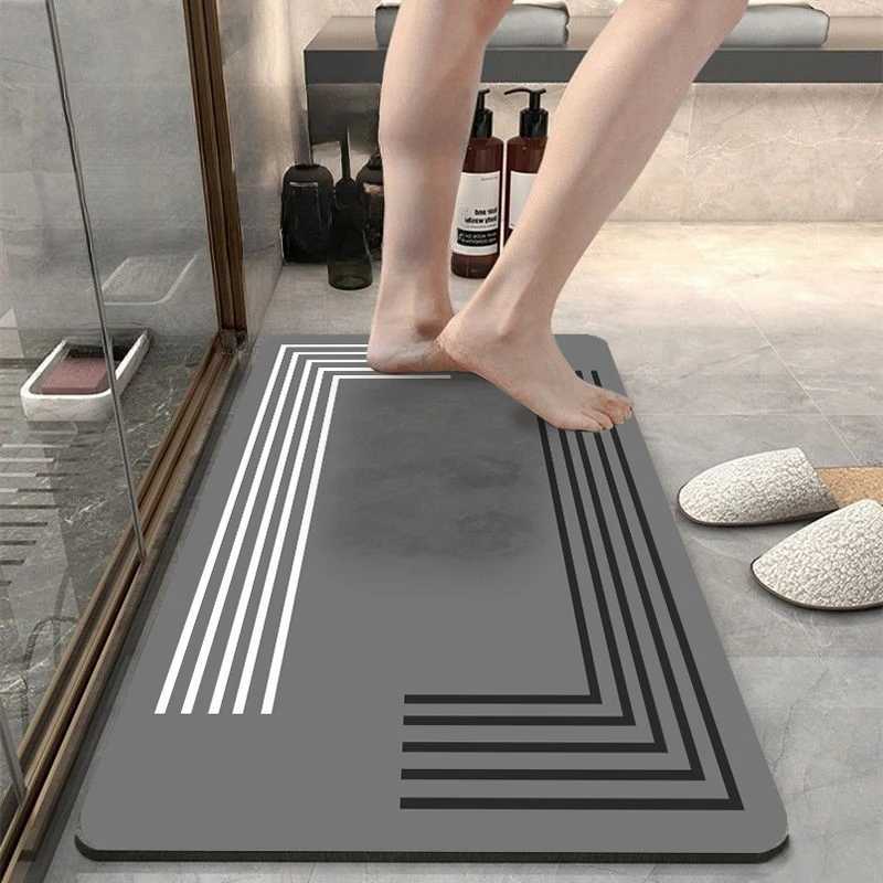 Diatomite Bath Mat Anti-slip Diatomite Carpet Absorbent Kitchen Floor Pad Quick Dry Shower Toilet Rug Entrance Doormat alfombra C251114-image-1084691464