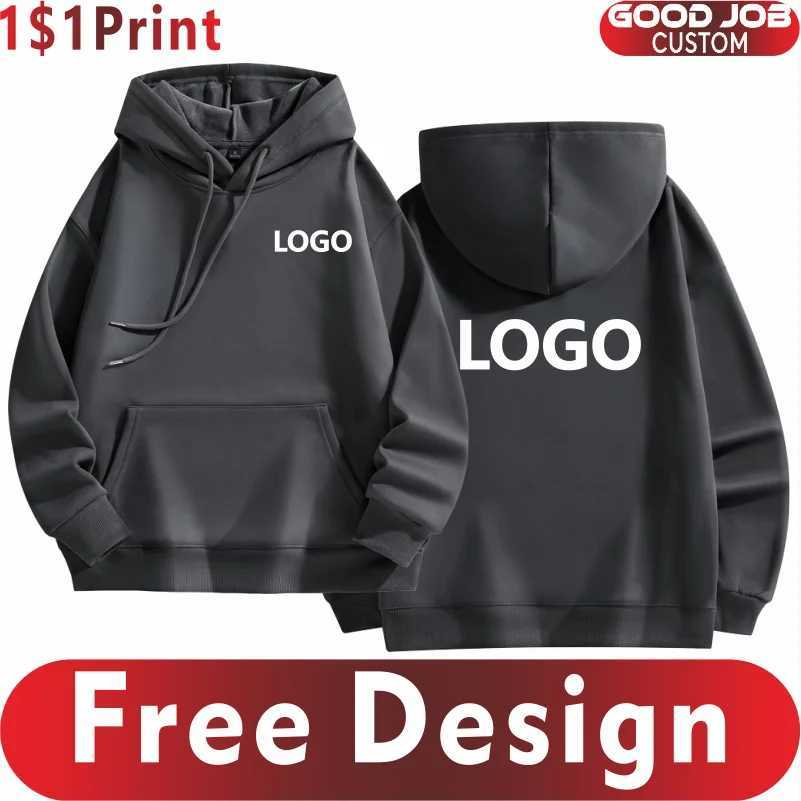 Winter Fashion Mens and Womens Warm Hoodies Embroidery Company Personal Casual Plush Sweatshirt Custom Printing DesignT251114