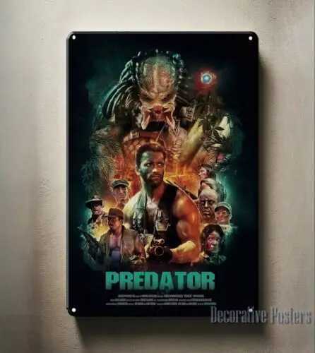 Predator Arnold Schwarzenegger Movie Metal Poster -Collectable Tin Sign- 20x30cm -aluminum signM251114-image-1084651247