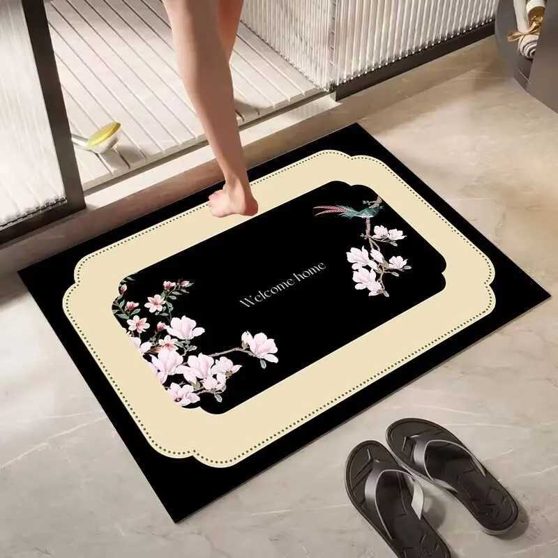 Diatom mud toilet bathroom toilet door soft floor mat toilet water absorbent non-slip foot pad door quick drying carpet C251114-image-1084690917