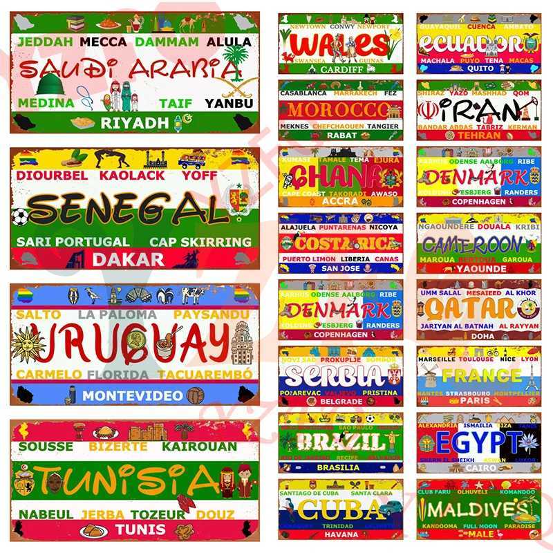 YZFQ France Plate CUBA Maldives Decorative Metal Tin Sign For Wall Restaurant Bar Home Decor Customizable 8x12 In DC-1604AM251114-image-1084653296