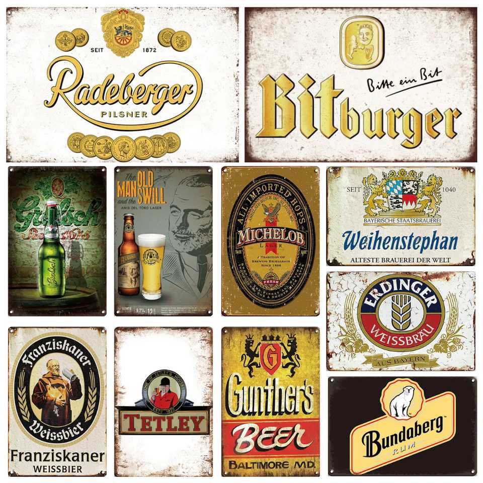 German Beer Metal Sign Vintage Tin Poster Plaque for Bar Pub Cafe Man Cave Garage Kitchen Club Room Wall Home DecorM251114-image-1084653652