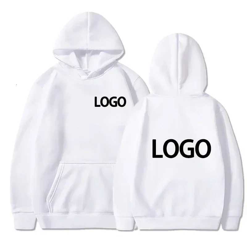 Pull à capuche 80 polyester et 20 coton pour hommes et femmes, équipe personnalisée, vêtements décontractés amples avec personnalité à la modeT25