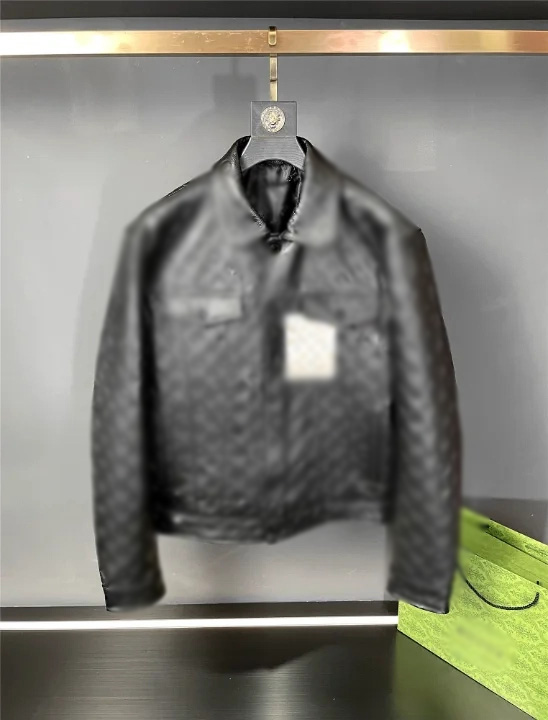 Designer jacket, men's leather jacket, fashionable and retro