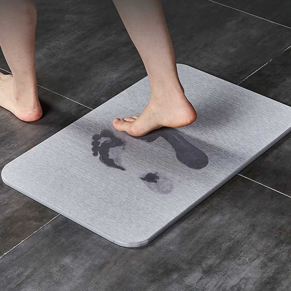 Diatom Mud Home Pad Non slip Bathroom Floor Mat Water Absorption Anti skid Tub Mats Decorative Entryway Rug Reusable Washable C251114-image-1084690522