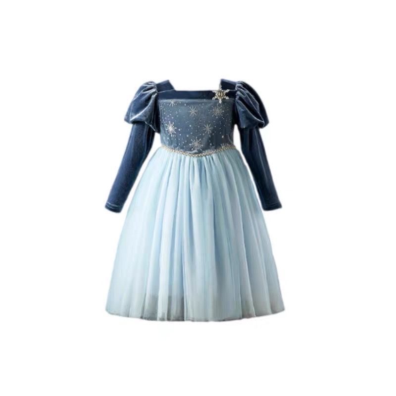 D678 New Style Girls&#039; Princess Dress, Spring and Autumn Dress, Children&#039;s Birthday Dress, Baby&#039;s Midi Skirt-image-1084555471
