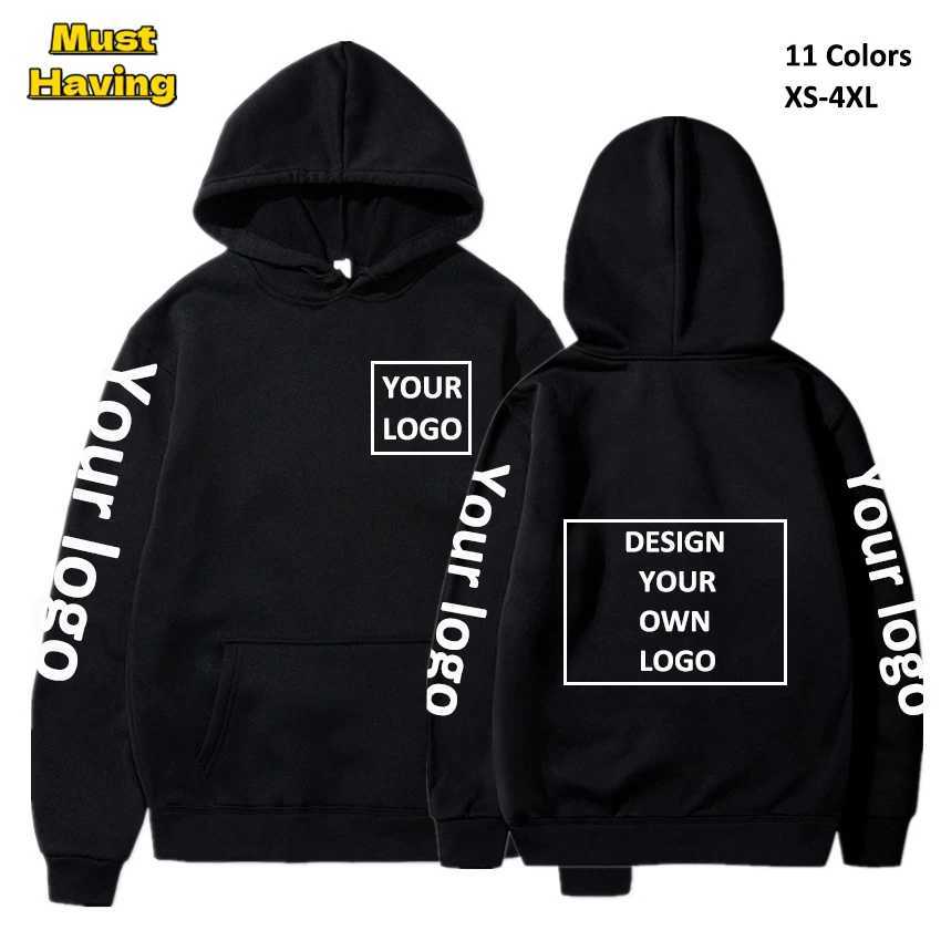 Sweats à capuche d'impression personnalisés Motif personnalisé Sweats à capuche Doublé en polaire Sweat à capuche unisexe Couleur unie Tops Outfi