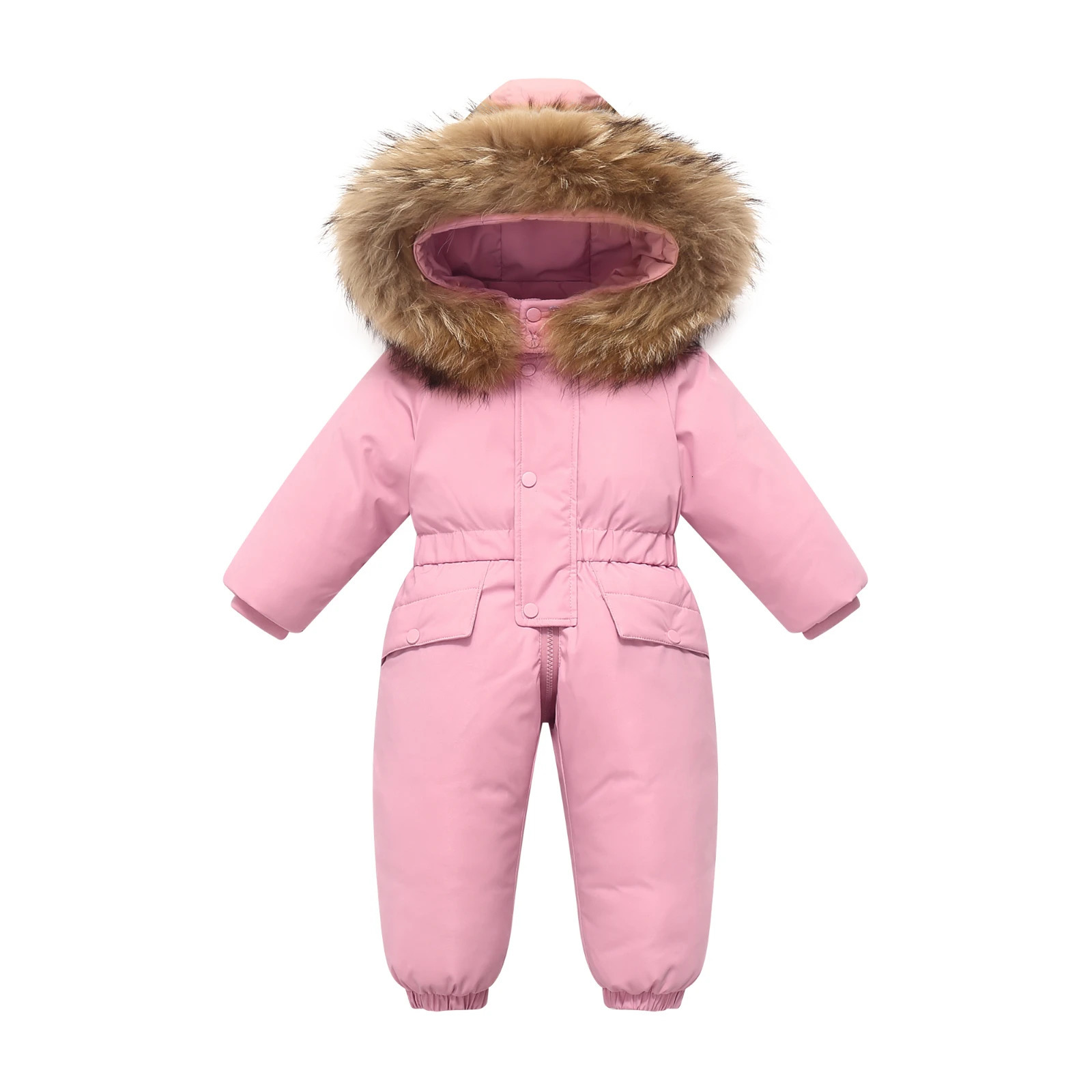 -30 winter children clothing down jacket snow overalls clothes snowsuit kids girl coat boy jumpsuit baby toddler romper parka 251112BJ