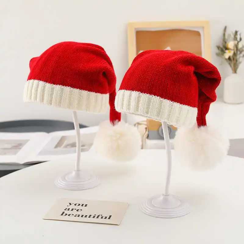 Family Matching Christmas Hats Adult and Kids Knitted and Felt Funny and Cute With Pom Christmas Party Supplies for Family H251115-image-1084811177