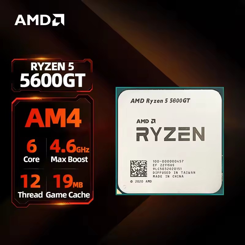 AMD RYZEN 5 5600GT Brand New CPU Gaming Processor 6-Core 12-Thread 4.6GHz TSMC 7nm 19MB Game Cache Socket AM4 For PC Gamer-image-848707454