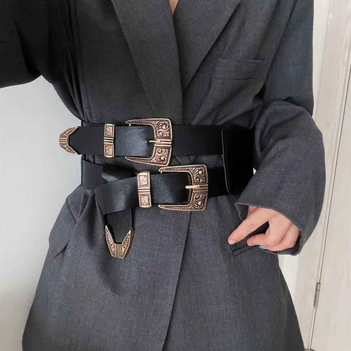 Female Waist Goth Elastic Corset Belt Vintage Stretch Cummerbunds er Black Punk Wide Belts For Women High Quality 251114