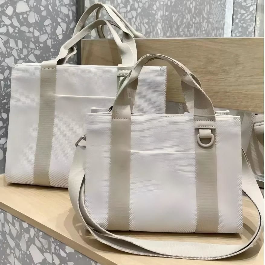 Two-Tone Canvas Tote Bag handbag backpack yoga gym bag larger capacity shopping bag trips bag sizes 10L and Mini 4.5L-image-983192679