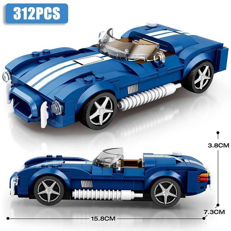 312PCS AC COBRA Car Building Block Set Creative City Vehicle Diy Car Model Bricks Desktop Display Toys For Kids Holiday Gifts C251118-image-1085146021