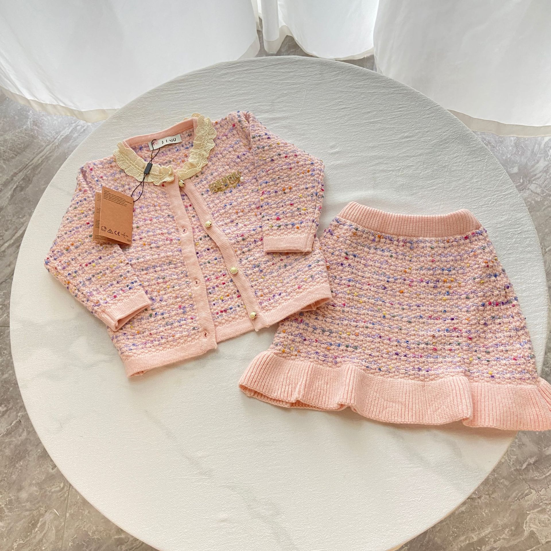 bébé polo t-shirt survêtement filles jupe plissée vêtements enfant revers t-shirt ensembles enfants vêtements de marque lxuury été fille garçon v