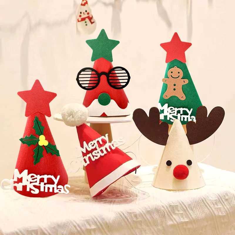 2025 Christmas Hat Christmas party Favor Cartoon Dress Up Supplies Xmas Decor New Year Celebration Santa Claus Gifts for Women H251115-image-1084812759
