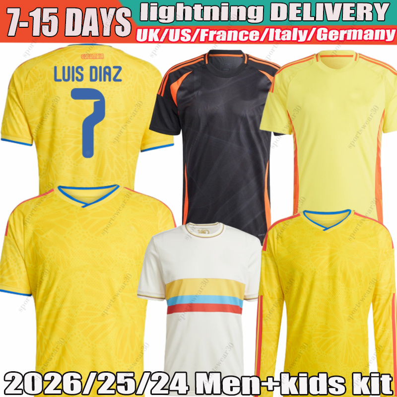 2026 25 24 Colombia Soccer Jerseys Luis Diaz JAMES J.LERMA Borre Suarez Campaz Lerma Munoz football shirt mens kids kit-image-956485150
