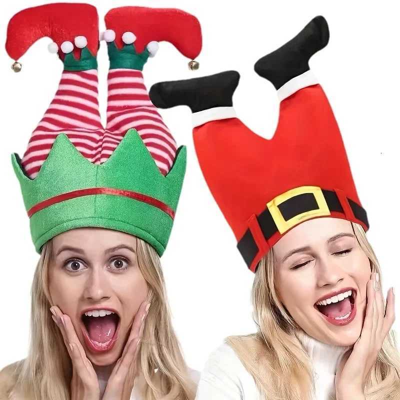 1PC Christmas Decorations Party Santa Hat Old Man Elf Clown Pants Leg Hat Hot Gold Bright Color Wrap Arab Ethnic Hat H251115-image-1084810767