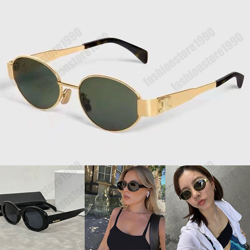 Designer sunglasses 40235 Sunglasses UVB UV protection black, CE Tortoiseshell 40194 women's oval frame sunglasses