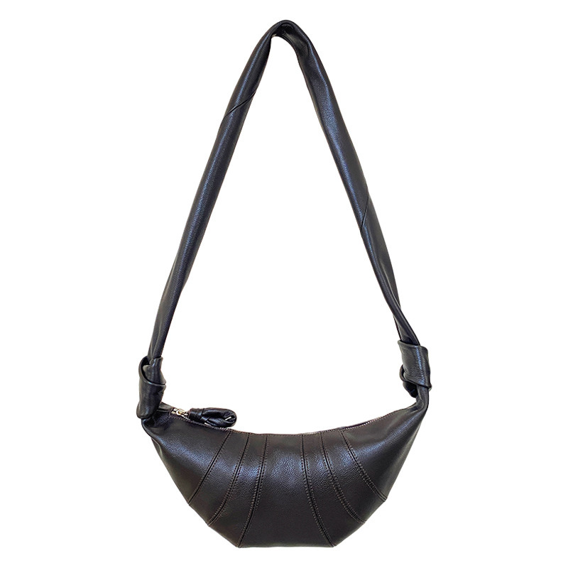 2025 Croissant women's cross body with sheepskin texture niche and lazy style for women New trendy dumpling bag