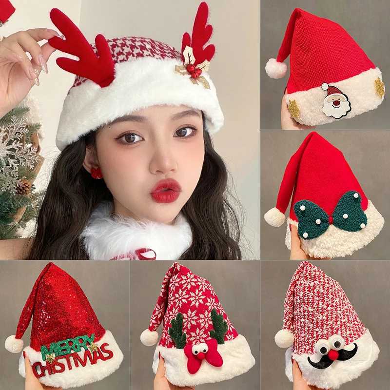 Cute Christmas decorations personzed creative gifts Santa Claus hats headwear bells flowers antlers Christmas hats 2026 H251115-image-1084812111