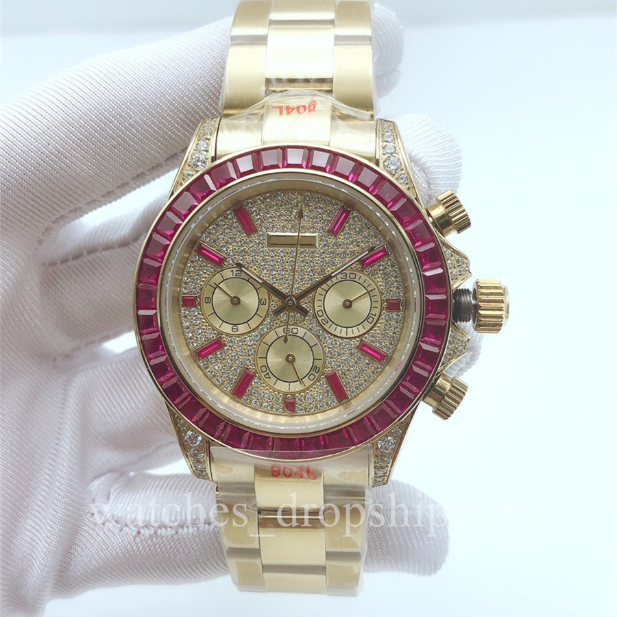 Super Factory 41mm Colored Diamond Watch Automatic Designer Watch for Men Stainless Steel Case Watches Wristwatch Montre De Luxe Mans Bracelet