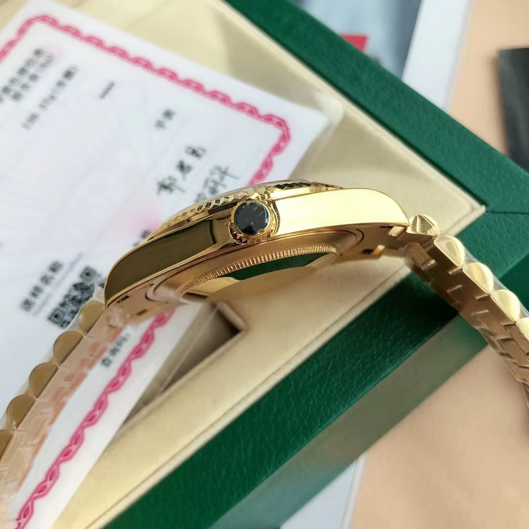 With Box Papers high-quality Watch 41mm 18k rose Gold green Movement Automatic Mens GD Bracelet Men's Watches 2029
