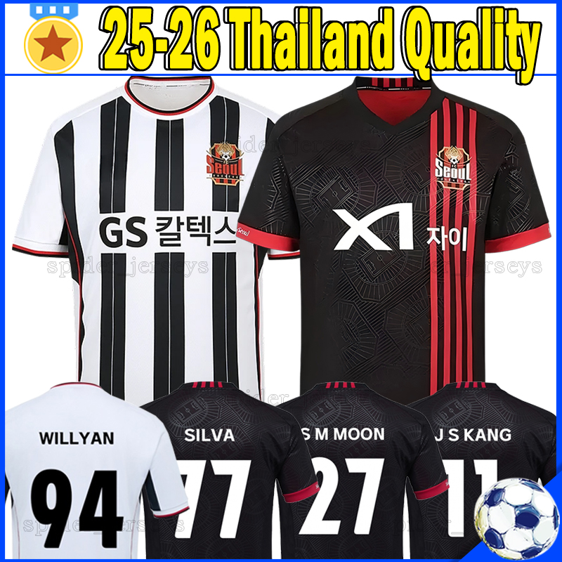 25 26 FC Seoul Soccer Jerseys S M MOON SILVA W S JEONG 2025 2026 Y W CHO WILLYAN J S KANG M S MUN SELOH SAMUEL LINGARD Y D HWANG M S LEE J S KIM-image-940851227