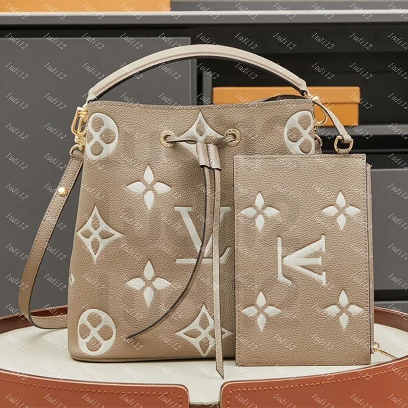 NEW Best Sellers designer handbag NEONOE Bucket bag Womens crossbody shoulder bag mirror quality Luxury bag leather 2PCs with Coin Purse travel ulti
