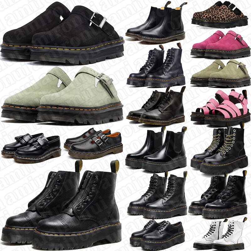 free shipping Designer Chunky Ankle Boots durable sandals for men women Slip-On Mules nubuck leather Comfortable boot Vintage Streetwear Footwear