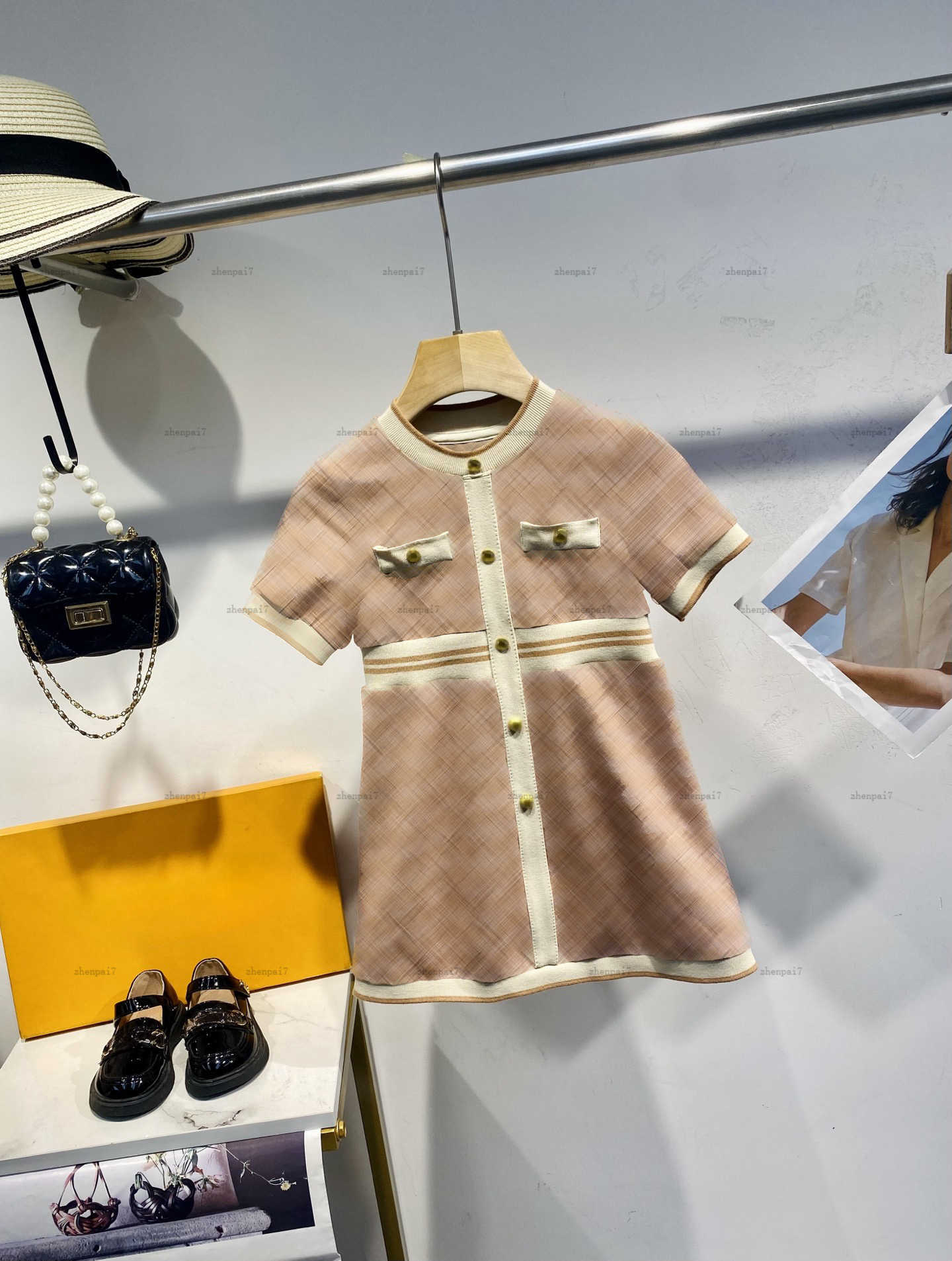 Top girls dress Gradient irregular stripe design Princess dress kids designer clothes Summer partydress baby skirt A004X01N001-image-1053658877