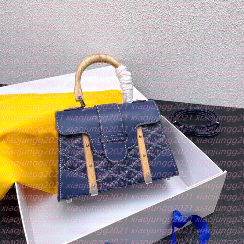 Designer Womens Bamboo Clutch Sac à bandoulière Sacs de luxe Saigon Tote Duffle Homme Cross Body Hands Sac à main en cuir authentique en cuir Han