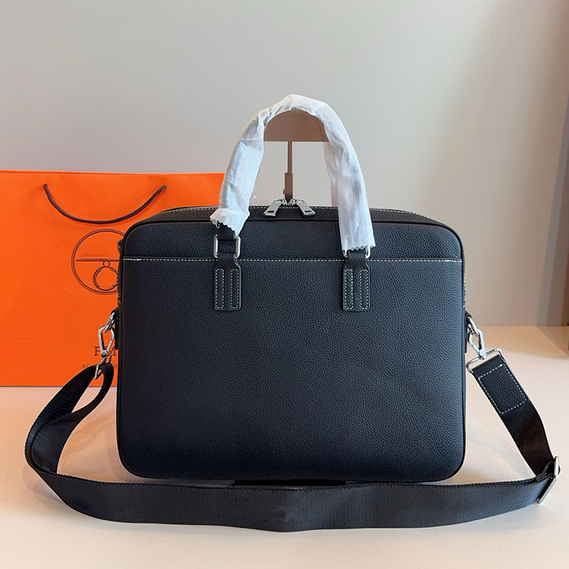 Designer bag, mens diagonal cross bag, leather rolled edge cotton linen lining bag, notebook compartment, detachable and adjustable shoulder stra