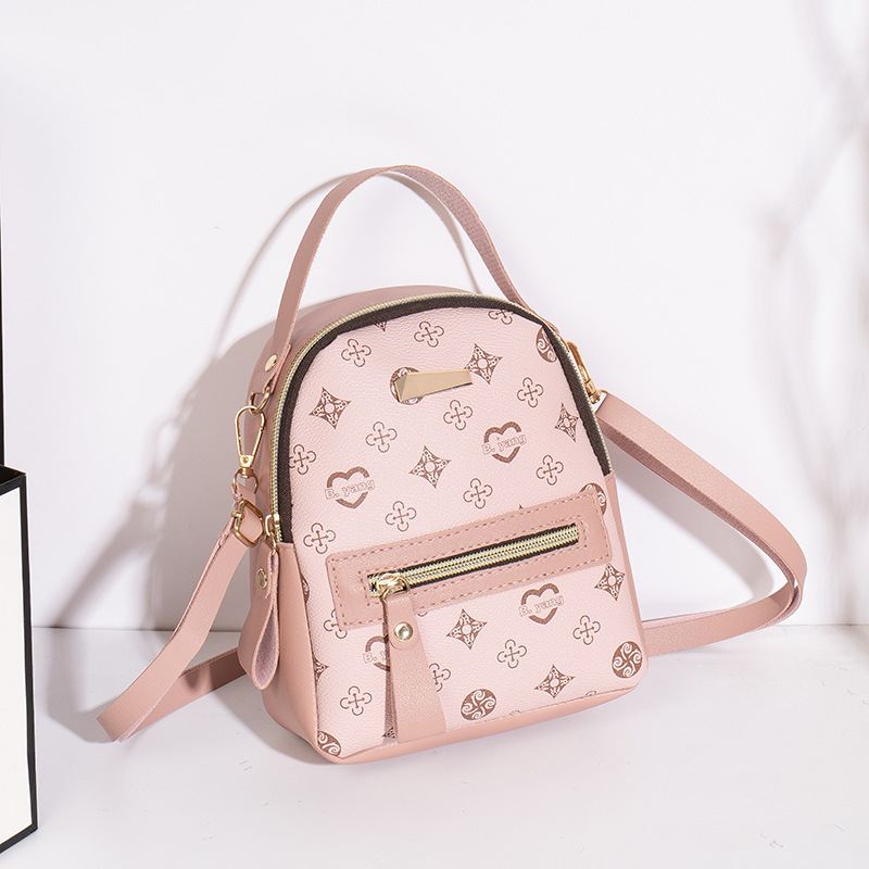 2026 Autumn Winter Designer Backpack for Women Retro Printed PU Leather Luxury Fashion Rucksack Large Capacity Travel Shoulder Bag Free Shipping