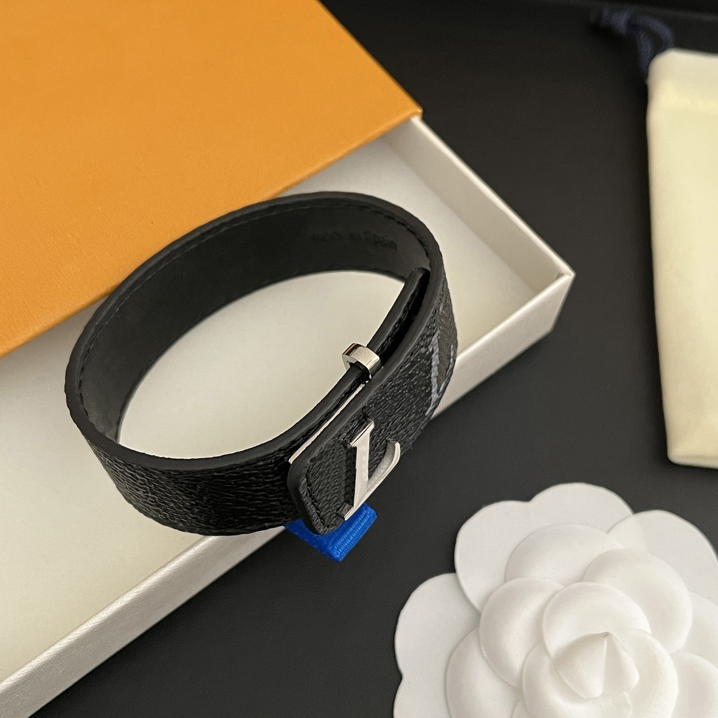 Luxury Men Leather Bracelet Bangle Black With Womens Birthday Gifts Bangle Hand Jewelry Christmas Fashion Style Gift Bracelet-image-925047920