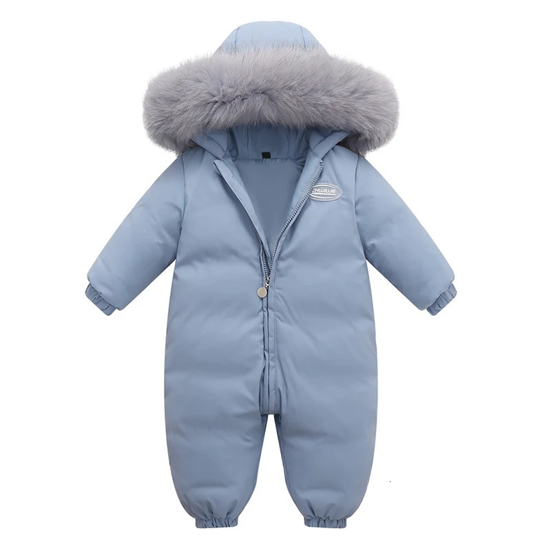 2025 Baby Winter Jumpsuit Real Raccoon fur Waterproof Baby Girl Snowsuit Toddler Boy Winter Romper Infant overalls Down Jacket 251112BJ