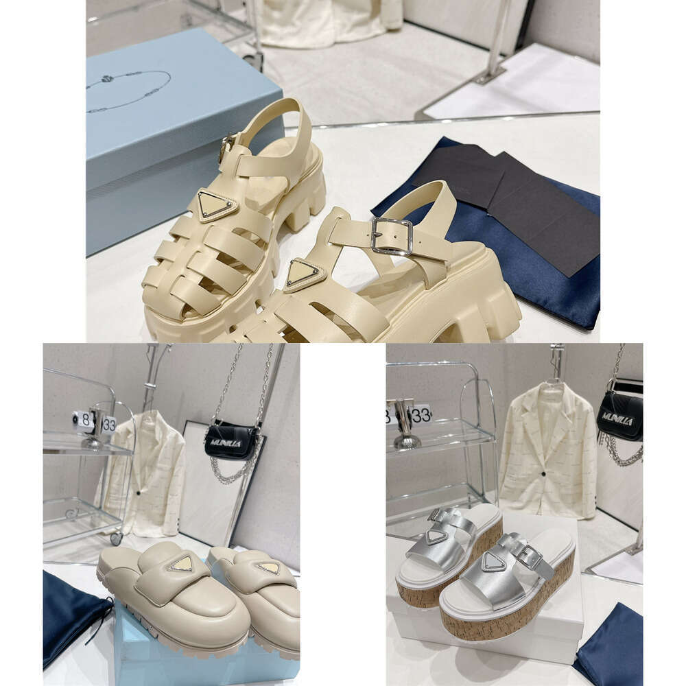 Designer Luxury Women's Black Patent Leather Platform Wedge Sandals Shoes Slide Sandal Shoes With Box good quality