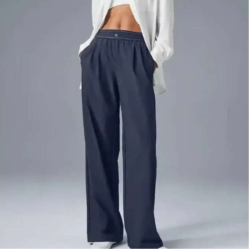 New Designer Yoga Pants Gym Clothing Women Sports High-waist Full-length Dance Studiotrousers Straight-leg Suit Up Pant Jogger Sweatpants Wrinkle-re