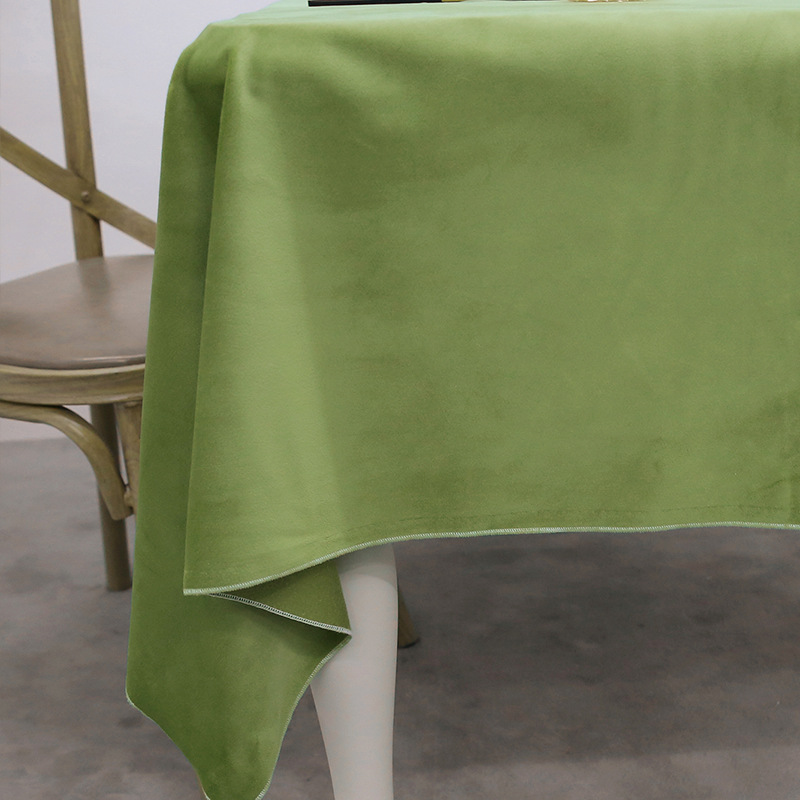 Velvet tablecloth for conference rooms, Western-style dining tables, rectangular home use, multi-color modern minimalist style AM2E01-image-1100600364