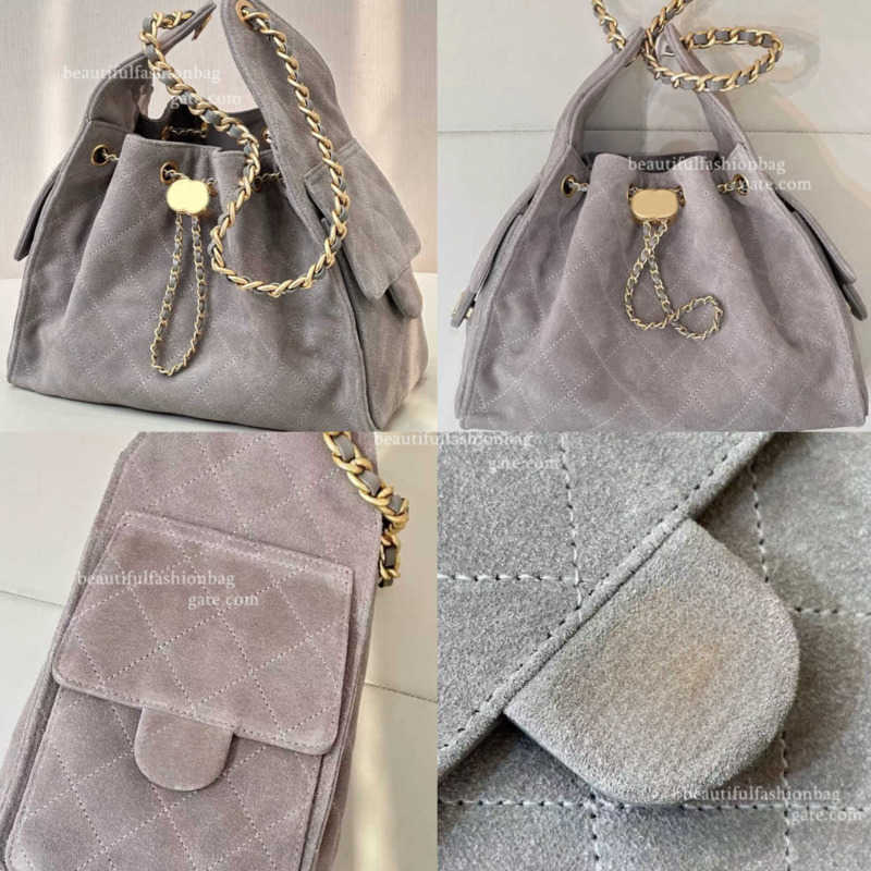Shoulder Bags Designer Mirror Quality diamond check long chain fashion bucket crossbody bag Big homeless person 25 hobo bag suede leather casual lux
