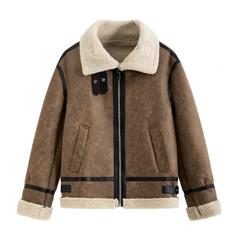 Fur Lamb Wool Leather Coat Thickened Warm PU Leather Coat Mens Warm Cashmere Coat Leather Jackets MENS 251114