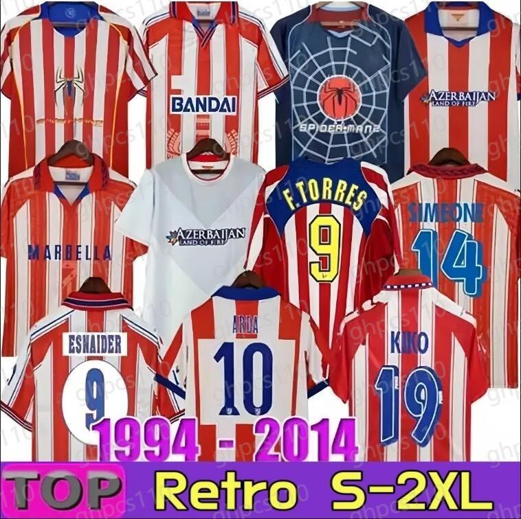 04 05 F.TORRES SIMEONE Retro Soccer Jerseys DAVID VILLA 2012 14 Atleticos de Madrides JUNINHO PANTIC 2004 05 CARRASCO Football Shirts 1994 96 98-image-950390664
