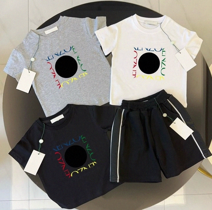 Designer T-shirts shorts set kids Clothing Sets toddler clothes baby children infant boys girls green black white casual summer suit X5Dz#-image-1084949299